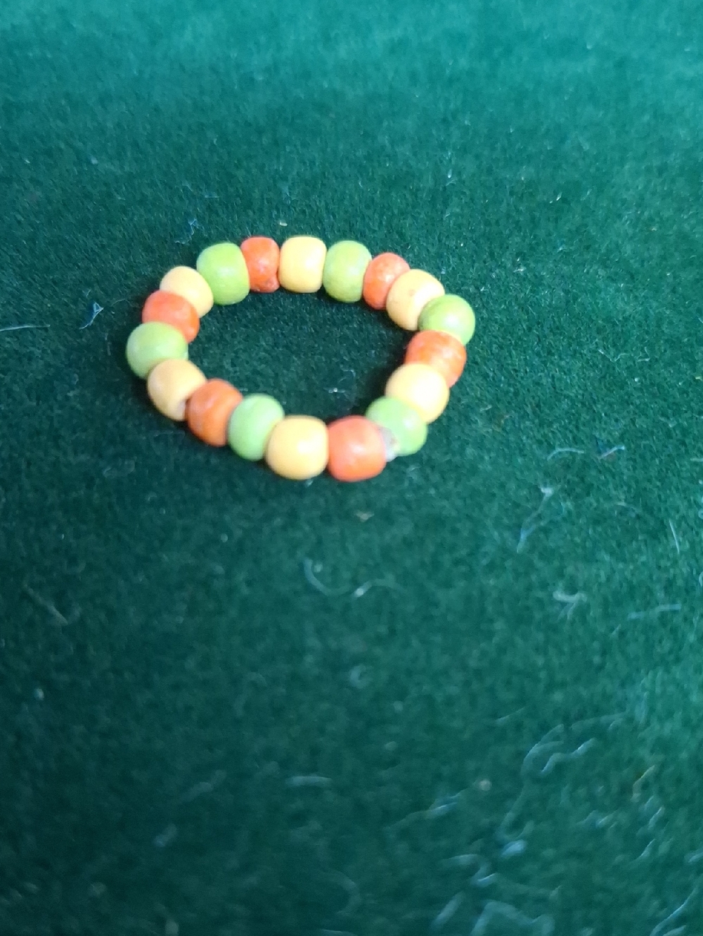 Wood Beaded Stretch 0.75" Toe Ring